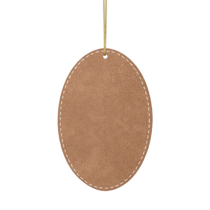 Bixby Garden Script Engraved Leatherette Ornament