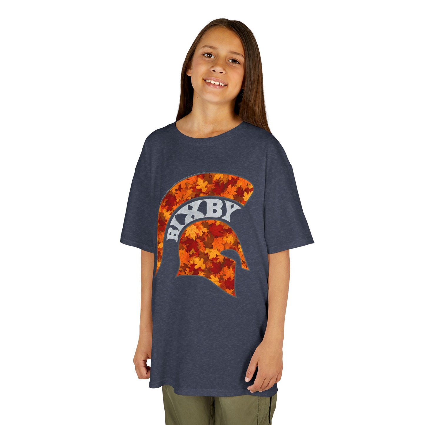 Bixby Spartan Fall Helmet Youth Gildan Tee