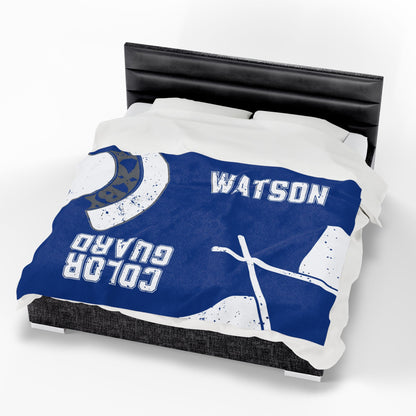 Pride of Bixby Band Color Guard Velveteen Plush Blanket