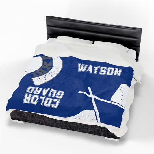 Pride of Bixby Band Color Guard Velveteen Plush Blanket