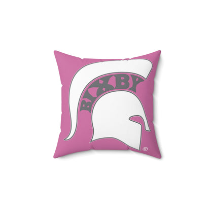 Bixby Spartans White Logo Decorative Pillow