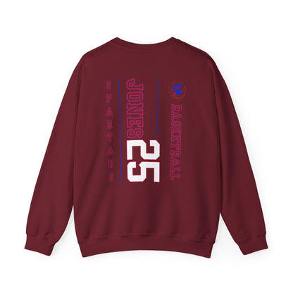 Personalized Boys Bixby Spartan Basketball Crewneck Sweatshirt