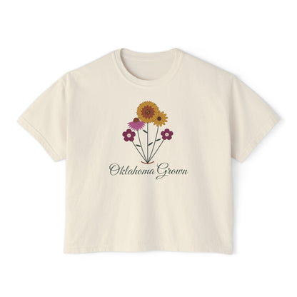 Oklahoma Grown Wildflower Boxy Comfort Colors Tee
