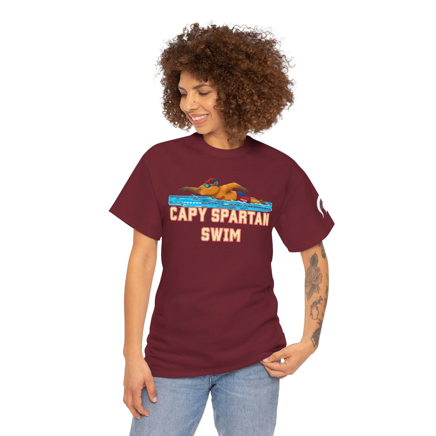Capy Spartan Swim Gildan Tee