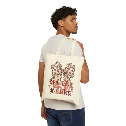 Spartans Have My Heart Canvas Tote