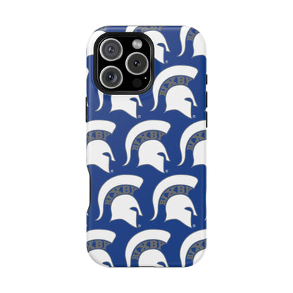 Bixby Spartan White Logo Impact Resistant iPhone Case