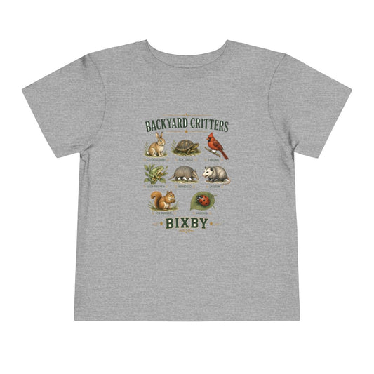 Backyard Critters Toddler Tee in Athletic Heather