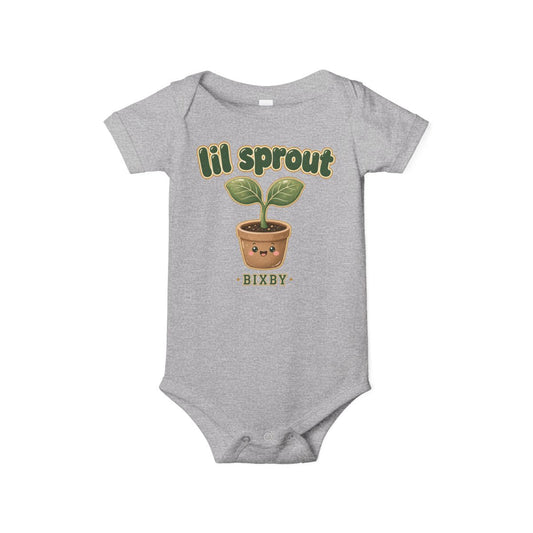 lil sprout Baby Bodysuit in Athletic Heather