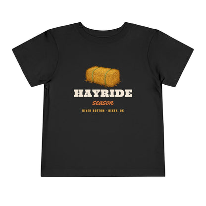 Hayride Season Toddler Tee in Black