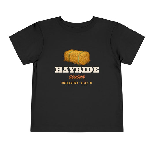 Hayride Season Toddler Tee in Black