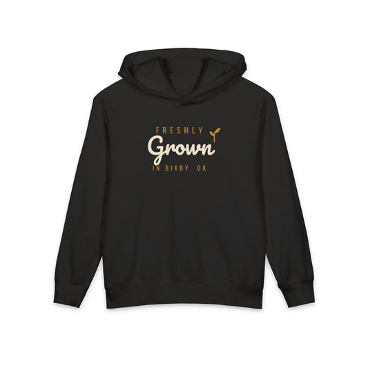 Freshly Grown in Bixby Youth Hoodie in Black