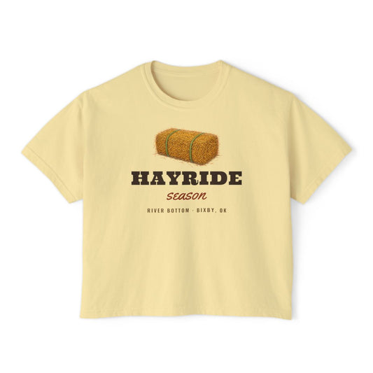 Hayride Season Boxy Comfort Colors Tee in Butter
