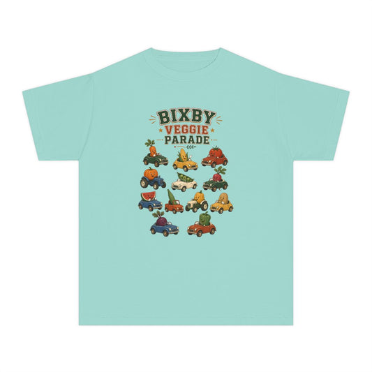 Bixby Veggie Parade Youth Tee in Chalky Mint
