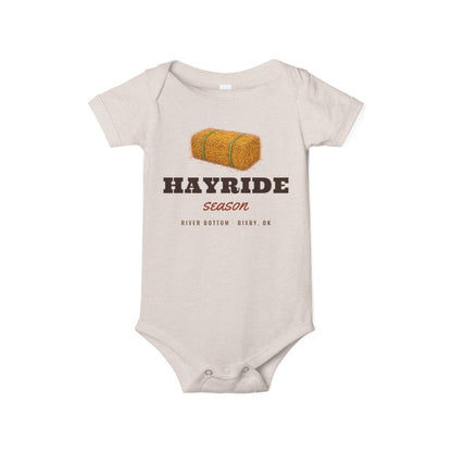 Hayride Season Baby Bodysuit in Heather Dust