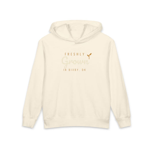 Freshly Grown in Bixby Youth Hoodie in Ivory