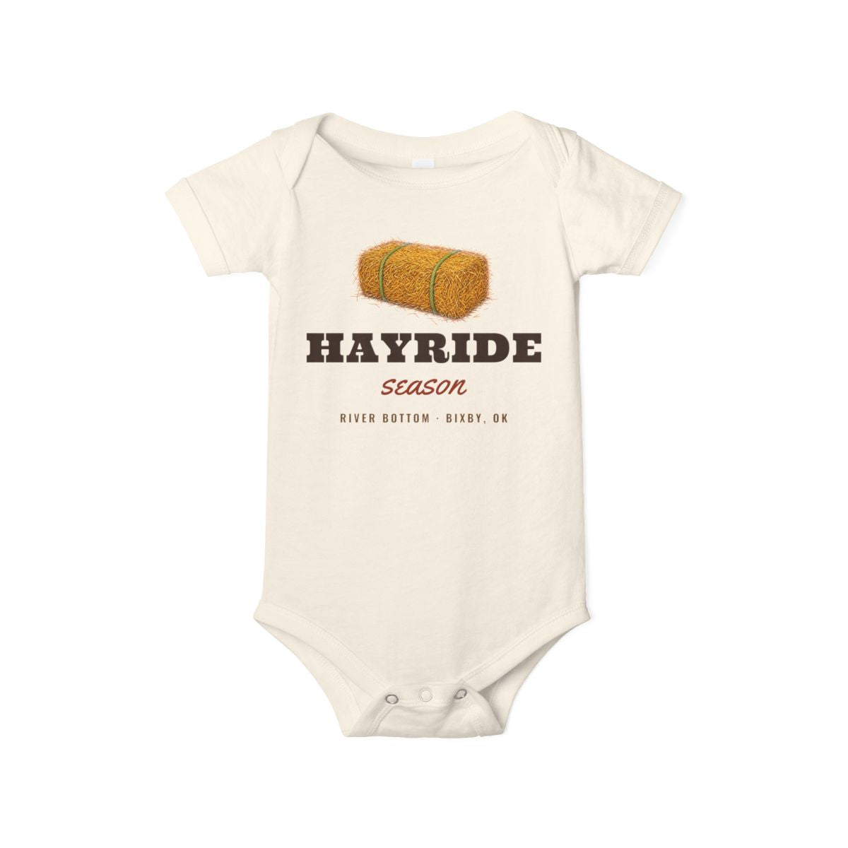 Hayride Season Baby Bodysuit in Natural