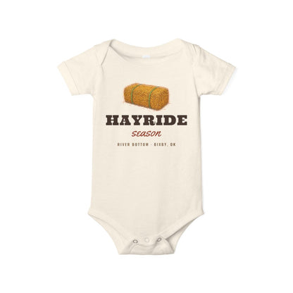 Hayride Season Baby Bodysuit in Natural