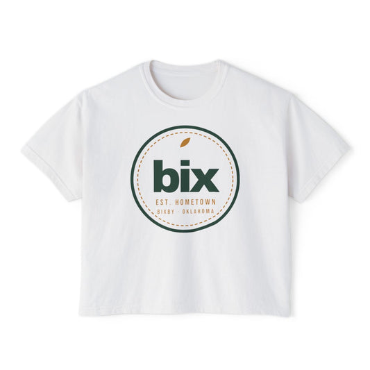 bix Stamp Boxy Comfort Colors Tee in White