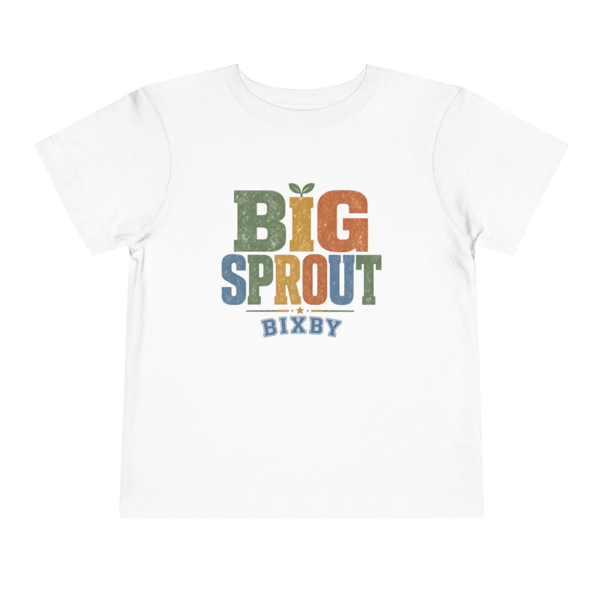 Toddler tee printed with BIG SPROUT.