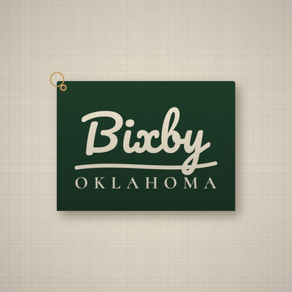 Bixby Garden Script Golf Towel