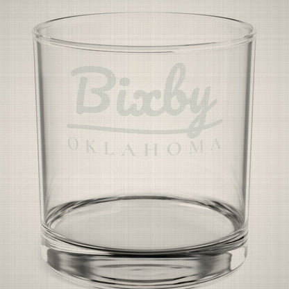 Bixby Garden Script Engraved Whiskey Glass