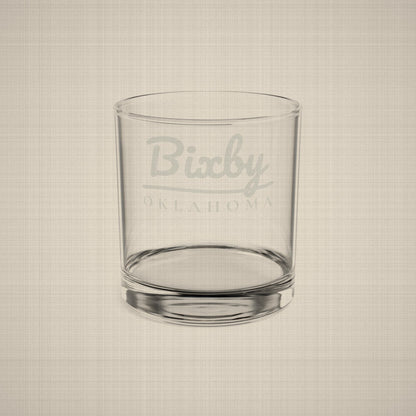 Bixby Garden Script Engraved Whiskey Glass